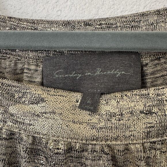 Anthropologie Sunday in Brooklyn Gold Becca Halter Tiered Top Large Boho Glam - Picture 2 of 4